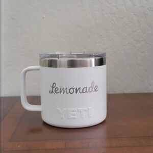 YETI White Mug with Stainless Steel Lid